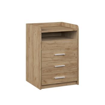 Mesilla De Noche Edis 45 X 64 Cm Con 3 Cajones Vicco