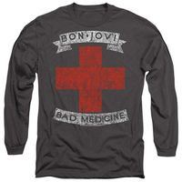 bon jovi camiseta manga larga bad medicine para mujer