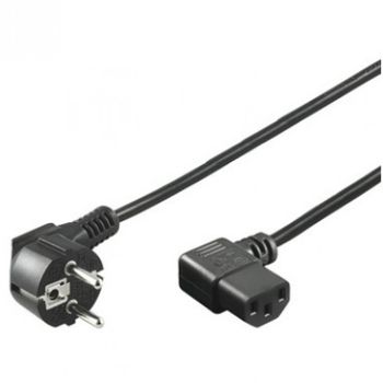 Goobay Cable de Alimentacion para CPU Acodado CEE7/C13 2m Negro