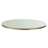 tablero redondo de vidrio templado verde o70 cm