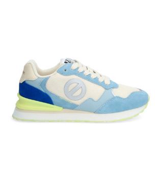NO NAME para mujer. QNIPSME Zapatillas de Piel Tova Runner azul (39), Plano, Cordones, Casual