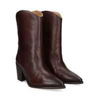 unisa botines con tacon mujer - marron talla 40