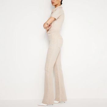 Good American Fit For Success Stretch-Denim Bootcut Jumpsuit - S