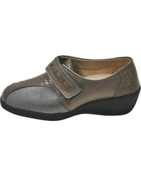 de LUMEL - ZAPATO CON CIERRE DE VELCRO PALA ELASTICA PLANT BRONCE-TAUPE