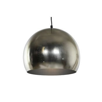 Lampara Techo Metal 32x32x28 Cromado Plateado