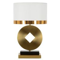 lampara de mesa de metal dorado o 30x53