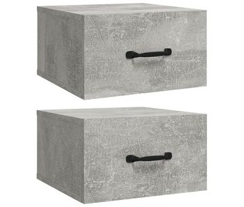 Vidaxl mesitas de noche de pared 2 uds color gris hormigón 35x35x20 cm