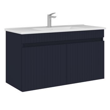 Mueble Para Lavabo  - 100 X 45 X 57 Cm - Azul Marino Mate