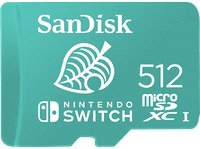 tarjeta micro sdxc - sandisk licencia nintendo 512 gb para nintendo switch 1 lite oled 100 mbs u3 c10 verde