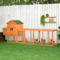 pawhut gallinero para exterior para 3-6 gallinas 2975x68x118 cm