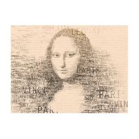 papel pintado 3d - mona lisa en el pensamiento 400x309 cm