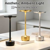 lampara de mesa de metal de lujo recargable por usb tactil regulable luz nocturna para escritorio hogar dormitorio bar hotel decoracion regalo de cumpleanos