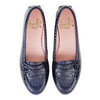 mocasin charol coco azul