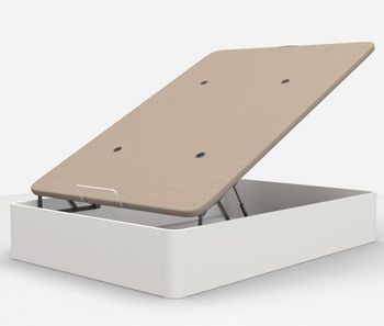 Dormidan - canape abatible de gran capacidad con esquinas redondeadas , base tapizada 3d transpirable + 4 válvulas aireación, 90x200cm blanco