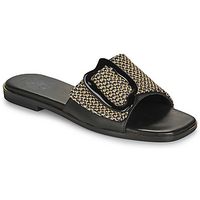 exe shoes sandalias 556-oro-raffia-black para mujer