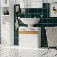 mueble para debajo lavabo de mdf bambu kleankin 60x30x605 cm-blanco