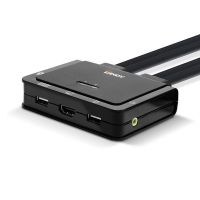 kvm switch lindy 42345 hdmi 4k ultra hd 2 puertos usb montaje rack negro