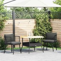 sillones de jardin con cojines 2 uds ratan sintetico negro cfw181910