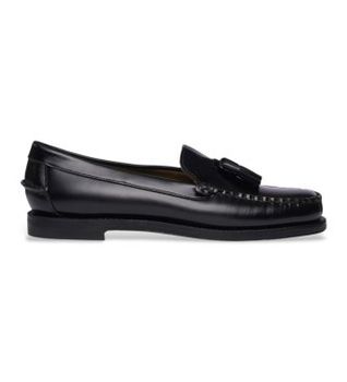 Sebago para mujer. 7001560 Mocasines de Piel Classic Will negro (41), Plano, 1 a 3cm, Ninguno, Casual, Fiesta, Clásico