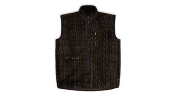 Chaleco rains heavy fleece wood black monogram unisex sleeveless