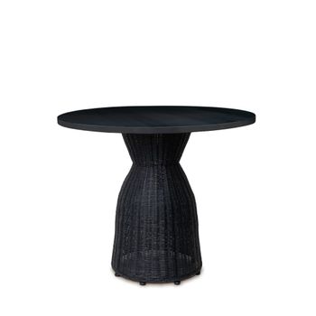 Mesa redonda de rattan en color negro