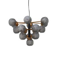 lampara de techo metal y vidrio  41 cm