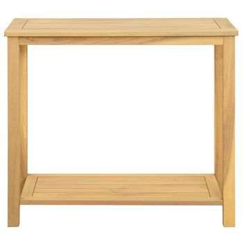 Mesa Consola De Jardín | Mesa De Exterior Con Estante Acacia Clara 80 X 35 X 75 Cm