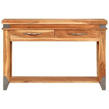 Mesa Consola | Mesa De Entrada De Madera Maciza De Acacia 110x34x74 Cm