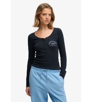 superdry para mujer w6012276a camiseta athletic button down marino s casual algodon manga larga
