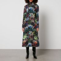 stine goya mille floral-print tencelr-blend midi dress - xl