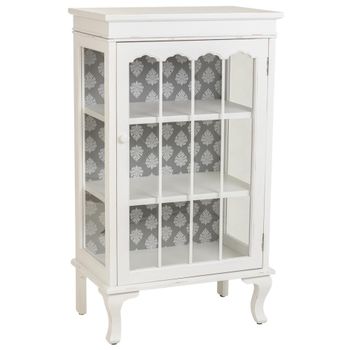 Vitrina de madera blanca 60.5x40.5x114.5