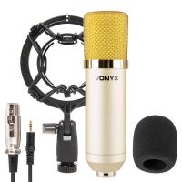 microfono vonyx cm400c xlr cardioide con soporte antivibratorio y filtro antipop