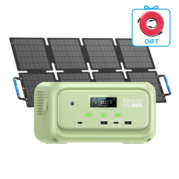 Bluetti Elite 10 Estación 128wh, 200w Ca, Panel Solar 60w Incluido (se Envía Por Separado), Ligero Para Viajes Y Camping