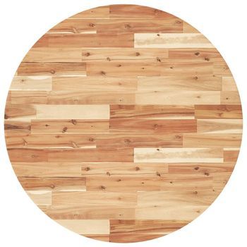 Tablero De Mesa Redondo Madera Maciza De Acacia Ø90x2 Cm Vidaxl