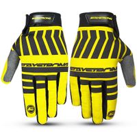 stay strong chev stripe youth gloves - yellow youth small