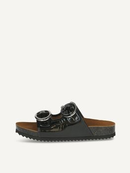 CAPRICE Mule, black, made of Leather without heel, Size 38
