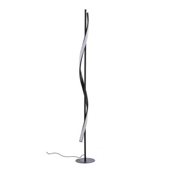 Lámpara de pie led de metal negro