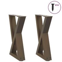patas para mesa de centro 2 unidades acero natural 38 x 42-433 cm vidaxl