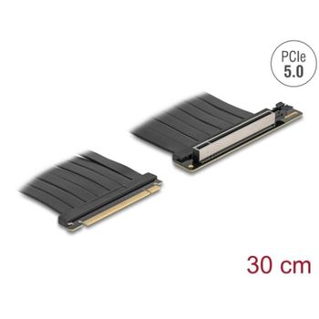 Cable PCIe Delock 81593 PCIe 5.0 x16 30 cm negro para PC