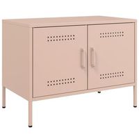 mueble de tv acero rosa 68x39x505 cm vidaxl