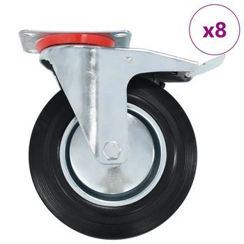 Ruedas Giratorias 8 Unidades 200 Mm Vidaxl