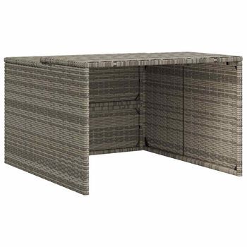 Caseta De Robot Cortacésped Ratán Sintético Gris 86x90x52/57cm Vidaxl