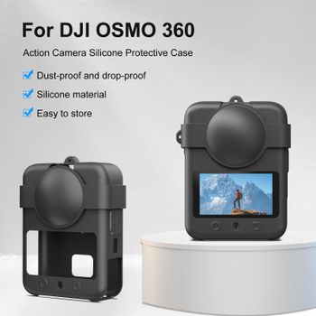 Funda Protectora de Silicona Suave PULUZ para DJI Osmo 360 II / Osmo 360, con Cubierta para Lente y Accesorios de Cordón