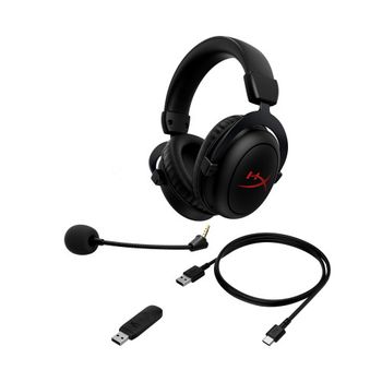 HyperX Cloud II Core Wireless - Auriculares gaming para PC, DTS Headphone:X audio espacial, almohadillas viscoelásticas, Negro