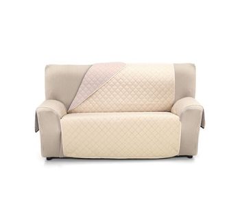 Cubre sofá acolchado reversible 4 plazas donegal collections plus nina beige / lino