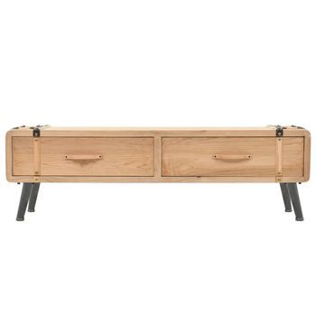 Mueble Para Tv Madera Maciza De Abeto 120x33x35 Cm