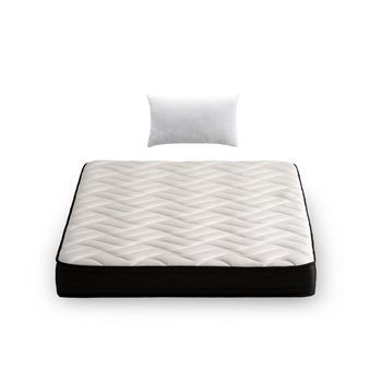 Colchón Viscoelástico 200x200 Altura 21 Cm Con 2 Almohadas Fibra De 100, Baku