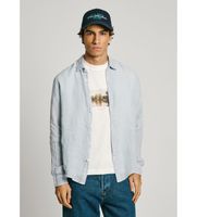 pepe jeans para hombre pm308844 camisa arnau azul xxl casual lino manga larga