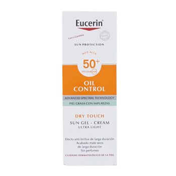 Eucerin Oil control Sun gel-creme tacto seco SPF50 50ml
