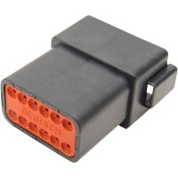 conector de cable electrico carcasa deutsch 12 pines hembra negro